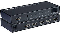 Світч HDMI - 5 port HDMI Amplifier Switcher (БП в комплекті) алюміній чорний бу