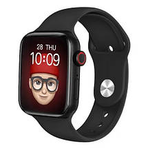 Умные смарт часы Smart Watch Series 6 HW22 PLUS трекер с микрофоном, тонометром, температурой Черный 44mm, фото 2