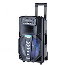 Портативна Bluetooth колонка LT-1205 валізу Портативна акустика з пультом, мікрофоном, караоке Чорний, фото 2