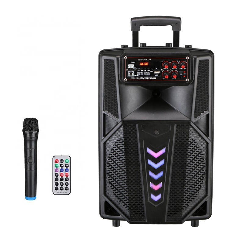 Портативна Bluetooth колонка LT-1205 валізу Портативна акустика з пультом, мікрофоном, караоке Чорний