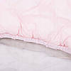 Конверт зимовий дитячий для коляски 4 в 1 Springos на флісі Пухової кокон для новонароджених в санки Рожевий, фото 3