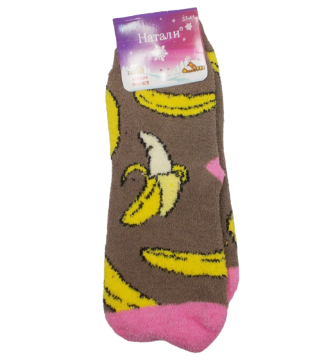 Плюшеві шкарпетки Наталі 5005-20 37-41 коричневі
