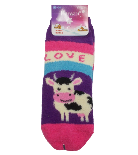 Плюшеві шкарпетки Наталі 5005-27 37-41 фіолетові