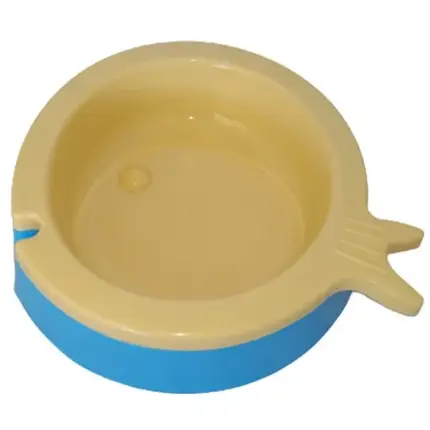 Пластикова миска AnimAll у формі рибки, для кішок, S, 200 мл, жовто-синя, фото 2