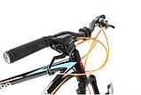 Велосипед гірський двоколісний одноподвесный на алюмінієвій рамі Crosser Boy 26 дюймів 16,9" рама чорно-зелений, фото 4