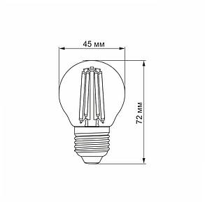LED лампа VIDEX Filament G45F 6W E27 3000K, фото 2