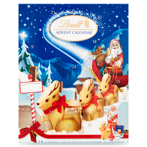 Адвент календар Lindt Santa Sleigh Advent Calendar 160g, ціна 599 грн