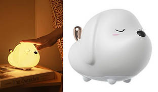 Лампа-ночник Baseus Cute Series Doggie Silicone night light портативная с аккумулятором, белая (DGAM-B02)