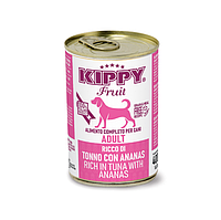 KIPPY FRUIT влажный корм для собак паштет с тунцом и ананасами 400 г за 4 шт