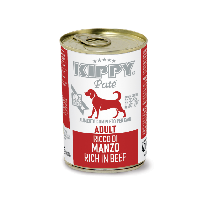 KIPPY влажный корм для собак паштет с говядиной 400 г за 4 шт