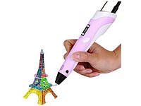 3Д ручка з LCD дисплеєм Smart pen 3D-2 рожева, фото 1