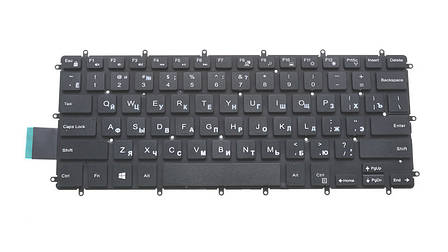 Клавіатура для ноутбука DELL (Inspiron: 5378) rus, black, без кадру, фото 2