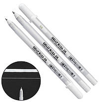 Ручка гелева біла Sakura Medium 0,4 мм Gelly Roll Basic 08 XPGB#50, 378193