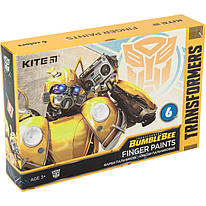 Фарби пальчикові Kite Transformers 6 кольорів TF20-064, 42169