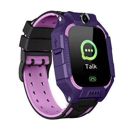 Детские умные смарт часы c GPS Q19 Smart baby watch с камерой, прослушкой, сим картой для детей, Фиолетовый, фото 2