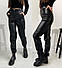 Женские брюки кожаные на меху, фото 3