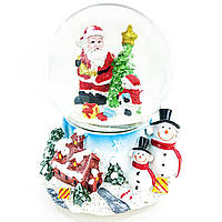 Снежный шар музыкальный "Дед Мороз" 13х17см, водяной декоративный шар