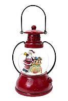 Снежный шар музыкальный "Санта с подарками" 22х14см, водяной декоративный шар с музыкой