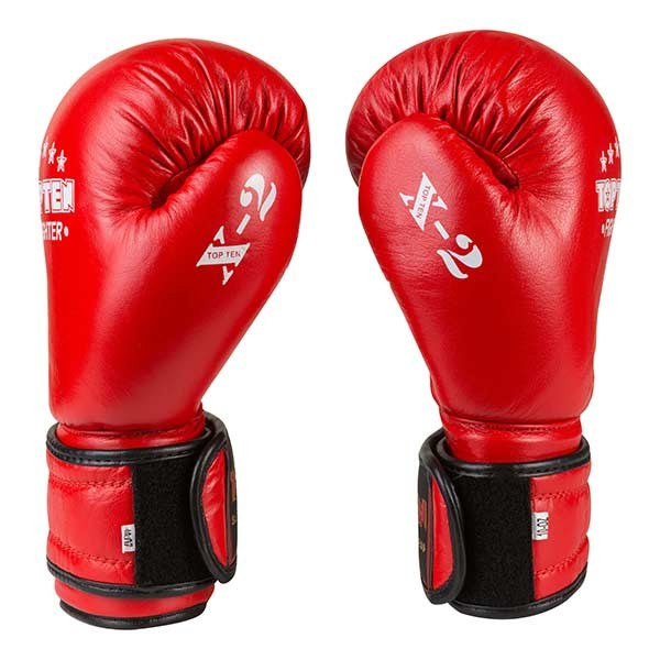 Боксерські рукавички шкіряні червоні 8oz Top Ten TT-X2