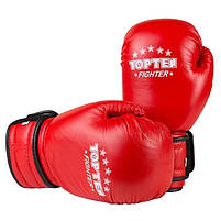 Боксерські рукавички шкіряні червоні 8oz Top Ten TT-X2, фото 3