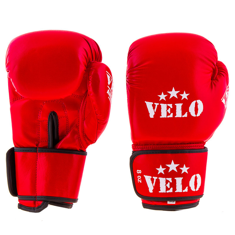 Боксерские перчатки красные 10oz Velo Ahsan Star, Flex