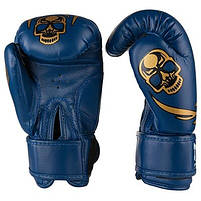 Боксерские перчатки синие Twins PVC 6oz TW-6B, фото 3