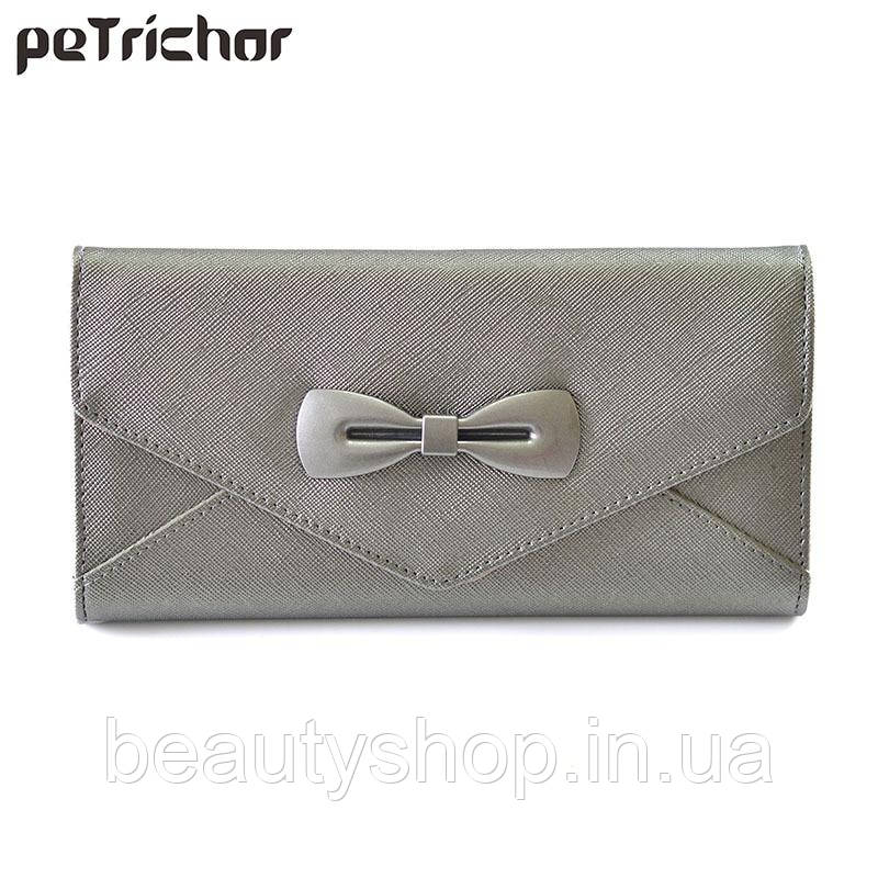 Брендовий дизайнерський клатч-конверт з застібкою і бантом, Довгий Жіночий гаманець, Laies гаманець, жіночі