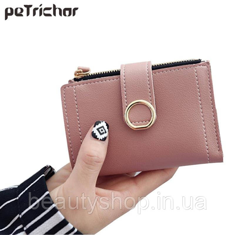 Популярний жіночий короткий гаманець, брендові жіночі гаманці з круглої застібкою, тримач