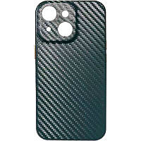 Кожаный чехол Leather Case Carbon series для Apple iPhone 13 mini (5.4")
