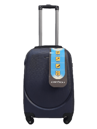 Темно-синя валіза пластикова маленька для ручної поклажі S+, фото 2