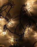 Гирлянда светодиодная 40 "лампочек Эдисона" белый теплый (желтый золотой) 5 Метров !, фото 3