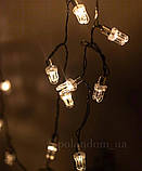 Світлодіодна гірлянда 40 "лампочок Едісона" білий теплий (жовтий золотий) 5 Метрів !, фото 4