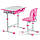 Комплект парта + стул трансформеры Piccolino III Pink FunDesk, фото 5