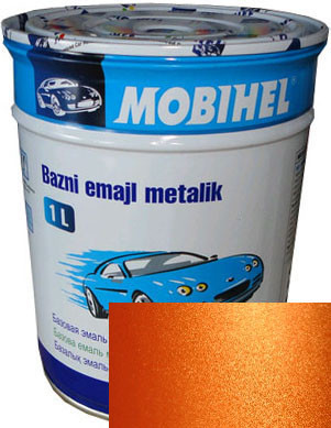 Автокраска металлик 102 Абрикос HELIOS(Mobihel) BC краска 1л. / Под заказ /
