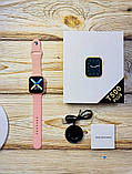 Смарт часы Умные часы Smart Watch T500 Plus с сенсорным экраном и пульсометром голосовой вызов белые + подарок, фото 8