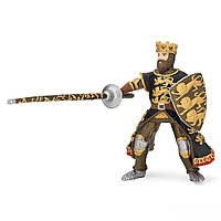Игрушка фигурка Черно-золотой король с копьем 9 см Papo 39761