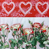 Серветка для декупажу,  Троянди і сердця, фото 2