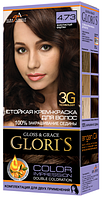 Крем-краска для волос Glori's 4.73 Золотистый каштан (2 применения)