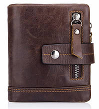 Мужской кошелек портмоне Tribe N8124 из натуральной кожи Темно-коричневый