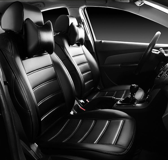Чехлы на сиденья Ауди А6 С5 (Audi A6 C5) (модельные, НЕО Х, отдельный подголовник) Черно-бежевый