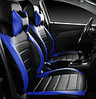 Чехлы на сиденья Ауди А6 С5 (Audi A6 C5) (модельные, НЕО Х, отдельный подголовник) Черно-бежевый, фото 4