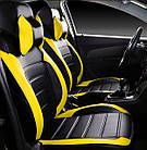 Чехлы на сиденья Ауди А6 С5 (Audi A6 C5) (модельные, НЕО Х, отдельный подголовник) Черно-бежевый, фото 7