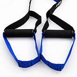 Тренировочные петли trx для кроссфита (трх тренажер для фитнеса и турника) OSPORT Lite (FI-0037) Черно-синий, фото 5
