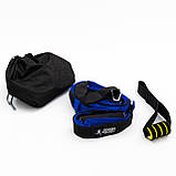 Тренировочные петли trx для кроссфита (трх тренажер для фитнеса и турника) OSPORT Lite (FI-0037) Черно-синий, фото 6