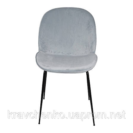 Элегантный мягкий обеденный стул Shirley (49x59x83)см. велюр светло-голубой, фото 2