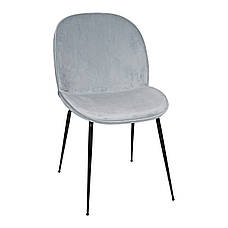 Элегантный мягкий обеденный стул Shirley (49x59x83)см. велюр светло-голубой, фото 3