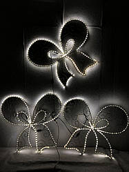 Новогодний декор Бантик LED гирлянда (Дюралайт) 80*70 см 220247