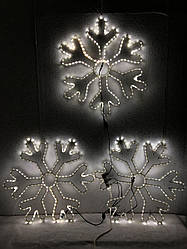 Новорічний декор Сніжинка LED гірлянда 220247