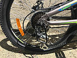 Велосипед детский скоростной Crosser Legion 20" рост 130-150 см возраст 7 до 11 лет серо-салатовый, фото 6