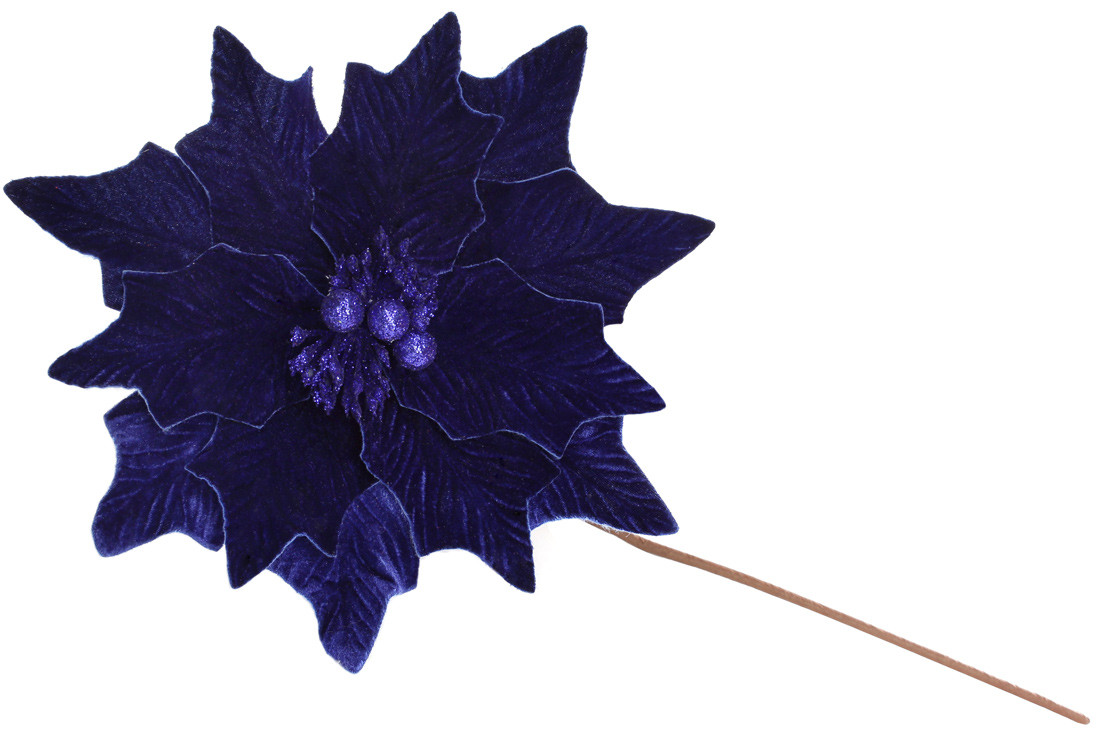 Декоративний квітка Магнолія 50см, колір - королівський синій